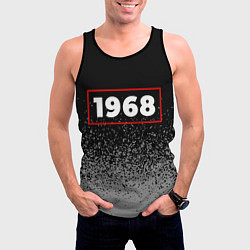 Майка-безрукавка мужская 1968 - в красной рамке на темном, цвет: 3D-черный — фото 2