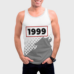 Майка-безрукавка мужская 1999 - в красной рамке на светлом, цвет: 3D-белый — фото 2
