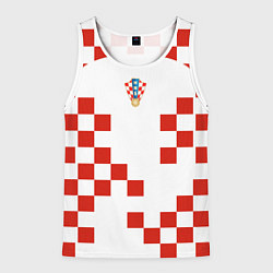 Майка-безрукавка мужская Форма сборной Хорватии, цвет: 3D-белый