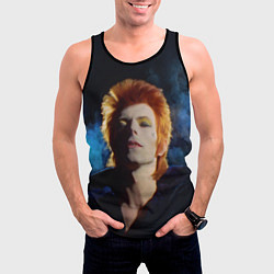 Майка-безрукавка мужская David Bowie - Jean Genie, цвет: 3D-черный — фото 2