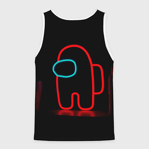 Мужская майка без рукавов Неоновый красный член экипажа / 3D-Белый – фото 2