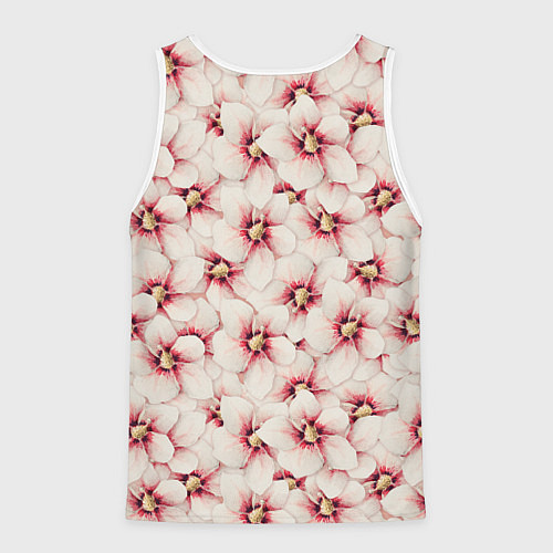 Мужская майка без рукавов Нежность цветов / 3D-Белый – фото 2