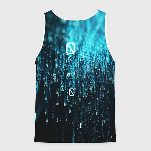 Мужская майка без рукавов Двоичный код / 3D-Белый – фото 2