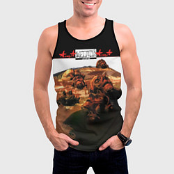 Майка-безрукавка мужская Шестой лесничий - Алиса, цвет: 3D-черный — фото 2