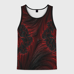 Мужская майка без рукавов Красно - черные текстуры