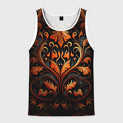 Майка-безрукавка мужская Огненные узоры, цвет: 3D-белый