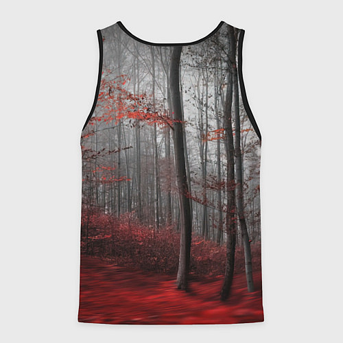 Мужская майка без рукавов Уэнсдэй лес / 3D-Черный – фото 2