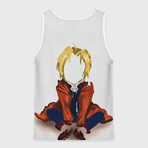 Мужская майка без рукавов Fullmetal Alchemist минимализм и надпись / 3D-Белый – фото 2