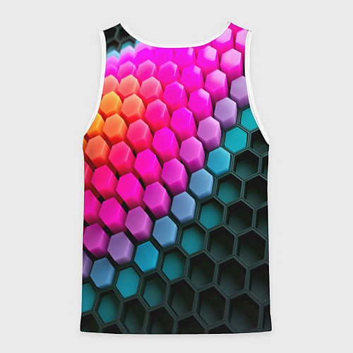 Мужская майка без рукавов Шейповые грани / 3D-Белый – фото 2