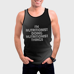 Майка-безрукавка мужская Im nutritionist doing nutritionist things: на темн, цвет: 3D-черный — фото 2