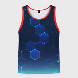 Майка-безрукавка мужская Абстрактная сетка, цвет: 3D-красный