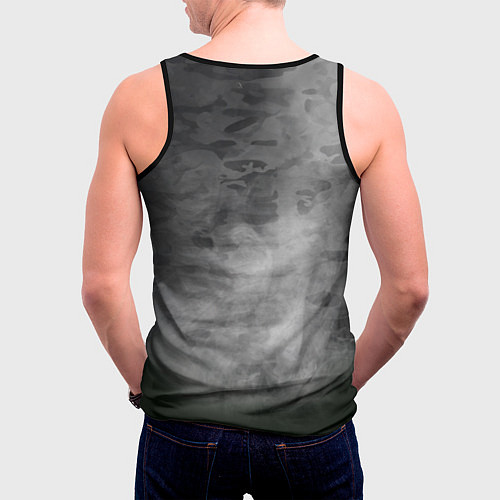Мужская майка без рукавов Волк в форме / 3D-Черный – фото 4