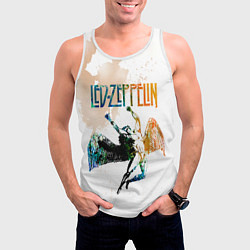 Майка-безрукавка мужская Led Zeppelin rock, цвет: 3D-белый — фото 2