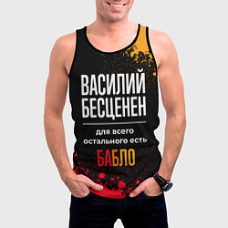 Майка-безрукавка мужская Василий бесценен, а для всего остального есть день, цвет: 3D-черный — фото 2