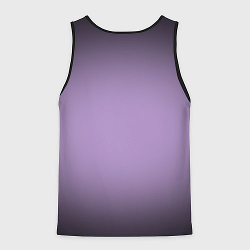 Мужская майка без рукавов Сиреневый градиент / 3D-Черный – фото 2