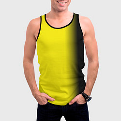 Майка-безрукавка мужская И черный и желтый, цвет: 3D-черный — фото 2