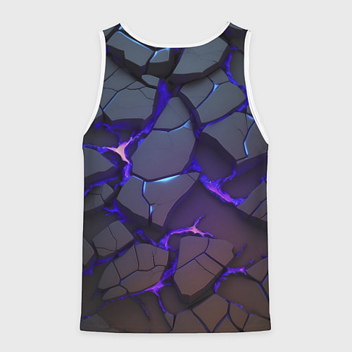 Мужская майка без рукавов Светящаяся неоновая лава / 3D-Белый – фото 2
