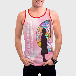 Майка-безрукавка мужская Энид Синклер - сериал Уэнсдей - яркая сторона окна, цвет: 3D-красный — фото 2