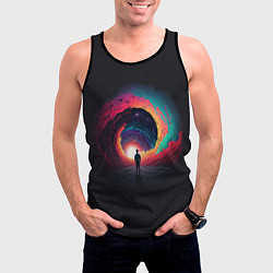 Майка-безрукавка мужская На пути к новым мирам, цвет: 3D-черный — фото 2