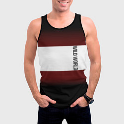 Майка-безрукавка мужская Надпись Russia с Гербом, цвет: 3D-черный — фото 2