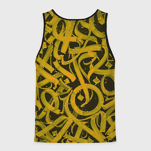 Мужская майка без рукавов Gold Calligraphic / 3D-Черный – фото 2