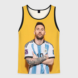 Майка-безрукавка мужская Lionel Messi 10, цвет: 3D-черный