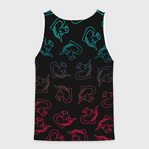 Мужская майка без рукавов Neon Unicorn / 3D-Белый – фото 2