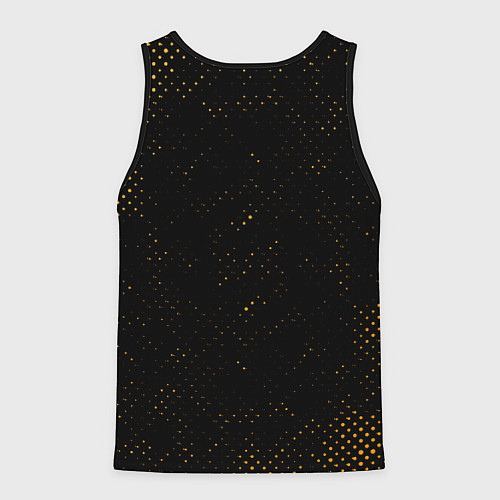 Мужская майка без рукавов Роман и зологой герб РФ / 3D-Черный – фото 2