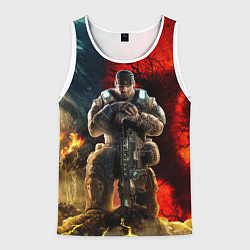 Майка-безрукавка мужская Gears of War Маркус Феникс, цвет: 3D-белый