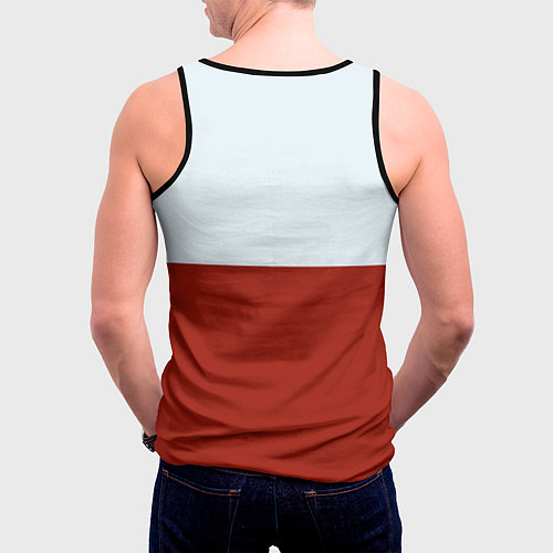 Мужская майка без рукавов Пиксельная лиса с надписью fox / 3D-Черный – фото 4