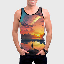 Майка-безрукавка мужская Я не нарушаю правила, я живу по своим, цвет: 3D-черный — фото 2