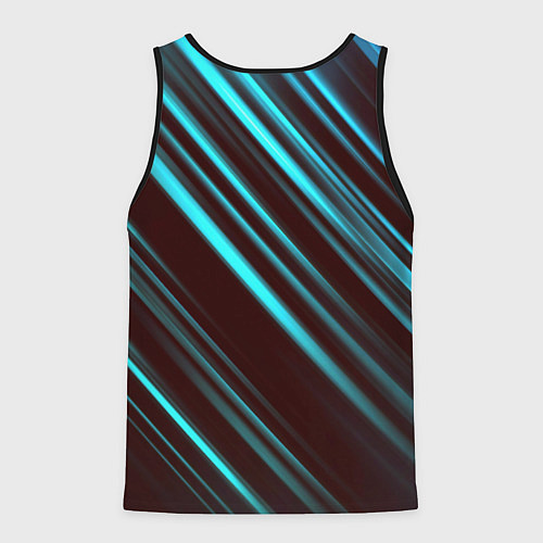 Мужская майка без рукавов Stripes line neon color / 3D-Черный – фото 2