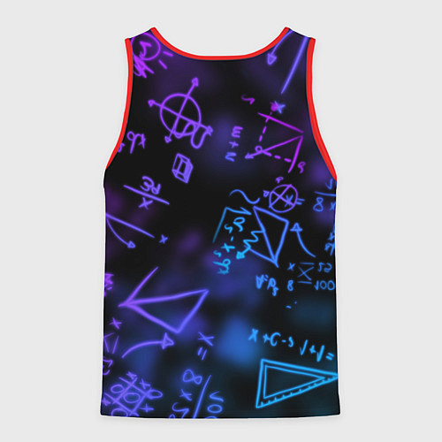 Мужская майка без рукавов Неоновые формулы / 3D-Красный – фото 2