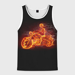 Майка-безрукавка мужская Скорость байкера на максималках, цвет: 3D-белый