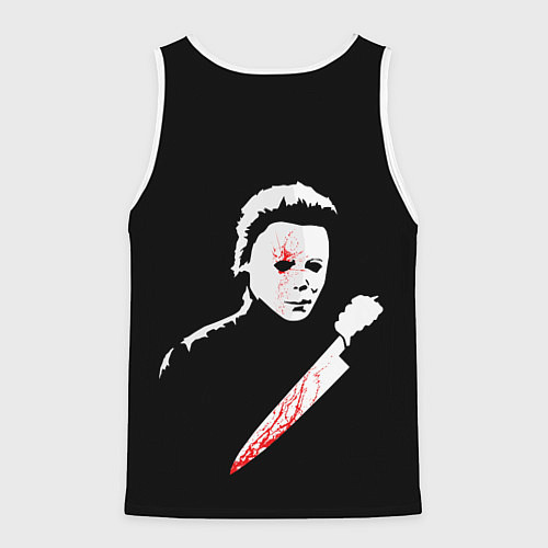 Мужская майка без рукавов Майкл Майерс / 3D-Белый – фото 2