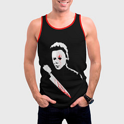 Майка-безрукавка мужская Майкл Майерс, цвет: 3D-красный — фото 2