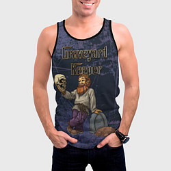 Майка-безрукавка мужская Хранитель кладбища, цвет: 3D-черный — фото 2