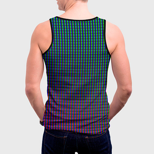 Мужская майка без рукавов Multicolored texture / 3D-Черный – фото 4