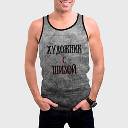 Майка-безрукавка мужская Художник и шиза, цвет: 3D-черный — фото 2