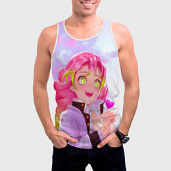 Майка-безрукавка мужская Мицури Канродзи из аниме Клинок рассекающий демоно, цвет: 3D-белый — фото 2