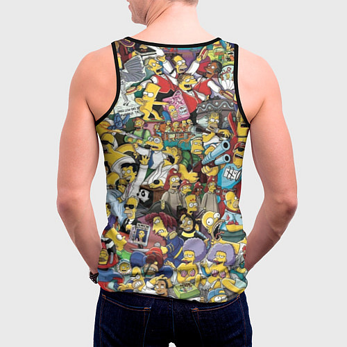 Мужская майка без рукавов Simpsonhistory / 3D-Черный – фото 4