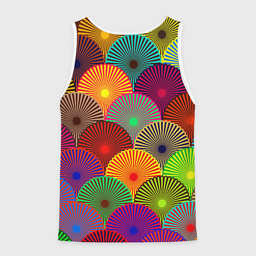 Мужская майка без рукавов Multicolored circles / 3D-Белый – фото 2