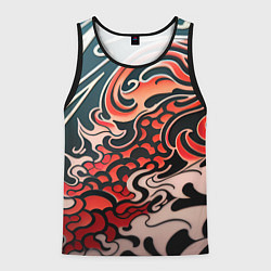 Майка-безрукавка мужская Ирезуми-арт, цвет: 3D-черный