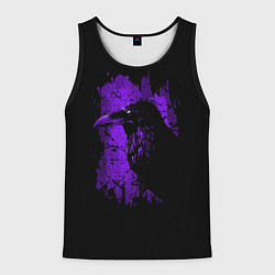 Майка-безрукавка мужская Dark purple raven, цвет: 3D-черный