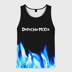 Мужская майка без рукавов Depeche Mode blue fire