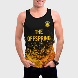 Майка-безрукавка мужская The Offspring - gold gradient: символ сверху, цвет: 3D-черный — фото 2