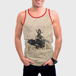 Майка-безрукавка мужская Fable II Герой Глушвилля, цвет: 3D-красный — фото 2