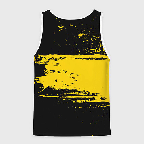 Мужская майка без рукавов Желтое граффити / 3D-Белый – фото 2