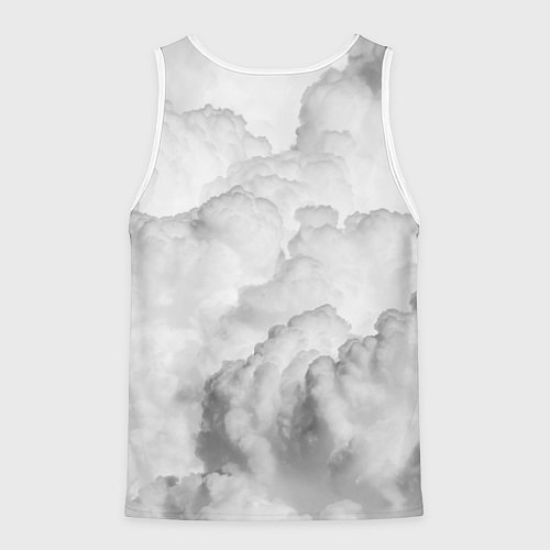 Мужская майка без рукавов Пористые облака / 3D-Белый – фото 2