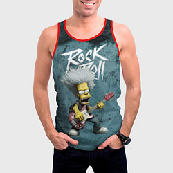 Майка-безрукавка мужская Rock n roll style Simpsons, цвет: 3D-красный — фото 2